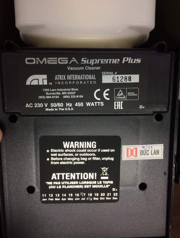 Máy vệ sinh hộp mực Omega Supreme 230V giá tốt bảo hành dài