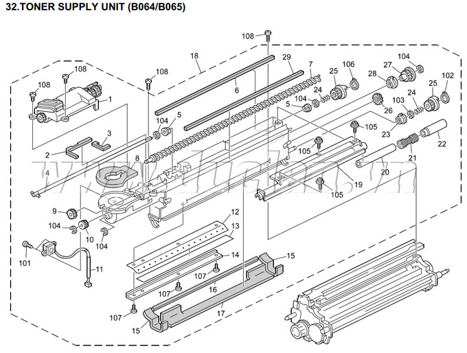 Nhông Cụm Hopper Mực Ricoh 15Z Chính Hãng Giá Tốt Cho Máy In