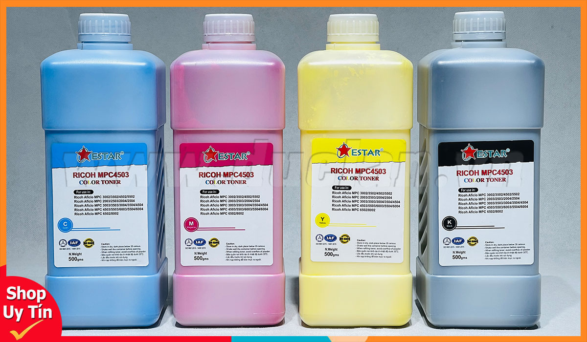 Mực chai Ricoh MPC 3503 4503 3504 4504 6004 K chính hãng 500g giá tốt