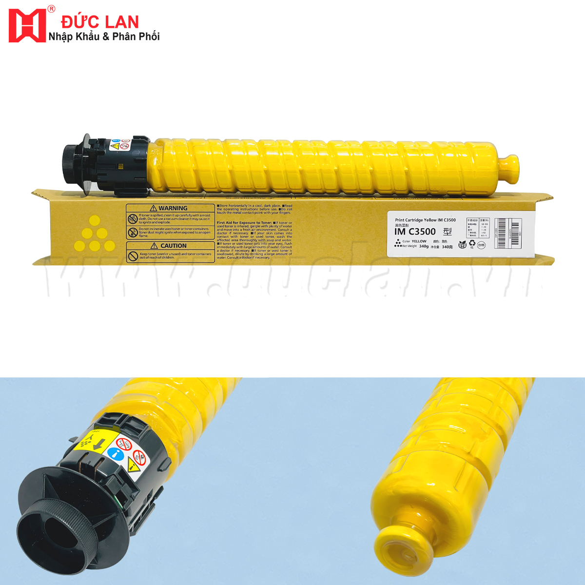 Mực IMC3500/ Ricoh IM C2000/C2500/C3000/C3500 Y (340G/19K)