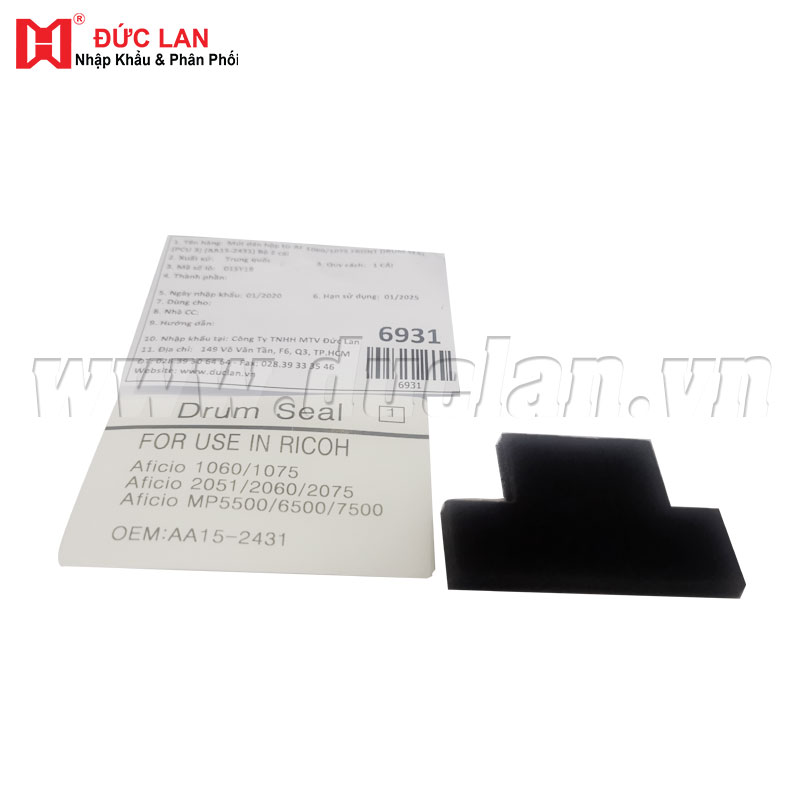 Mút dán cụm drum Ricoh AF 1060/1075 FRONT DRUM SEAL PCU 3 (AA15-2431)