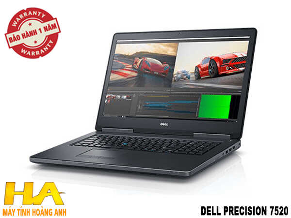 Laptop Dell Precision 7520 CPU Intel Core i7-7820HQ RAM 8GB SSD 256GB VGA NVIDIA Quadro M2200 màn 15.6 inch FHD 1920x1080