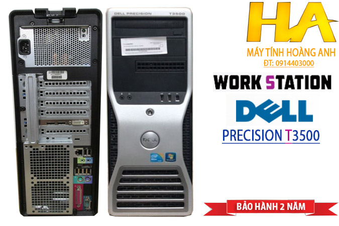 Dell Precision T3500 Intel® Xeon® Processor SIX CORE X56 3.46Ghz Max x 12 CPUs 16Gb DDR3 - Hỗ trợ Non ECC & ECC Memory Ổ SSD - 240Gb MỚI 100% 20