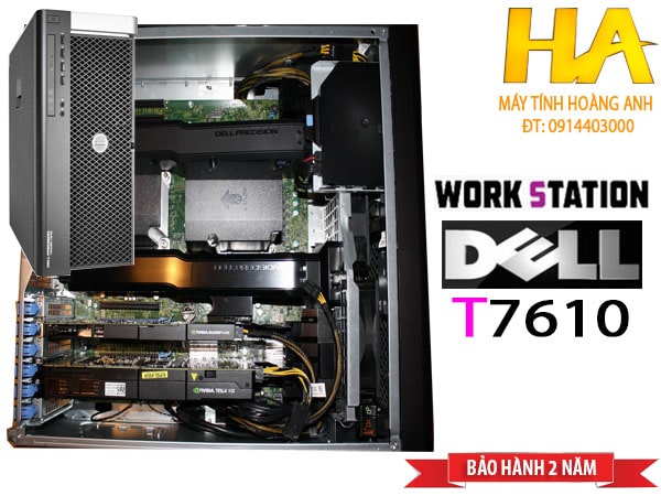 Dell Precision T7610 DUAL Intel® Xeon® Processor 2 CHÍP E5 2643 V2 - 3.8Ghz Max ram 16Gb DDR3 - Hỗ trợ ECC Ổ SSD 240Gb - 2000 Gb HDD VGA RADEON