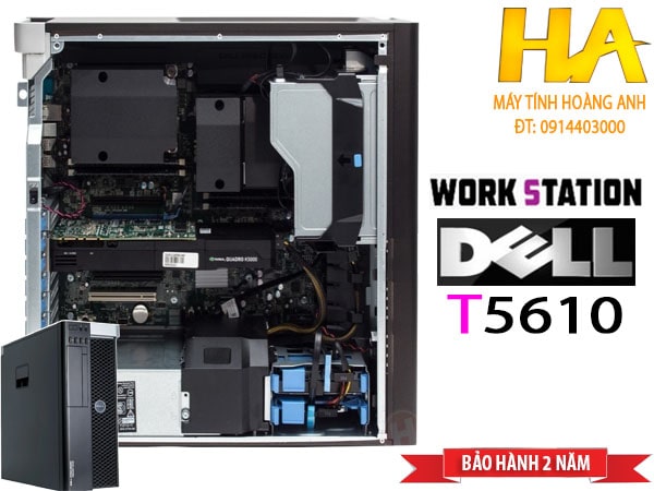 Dell Precision T5610 DUAL Intel® Xeon® Processor 2 CHÍP E5 2670 V2 - 3.3 Ghz Max 16Gb DDR3 - Hỗ trợ ECC Ổ SSD - 256 Gb - 500 Gb HDD 7.200 PRM VGA