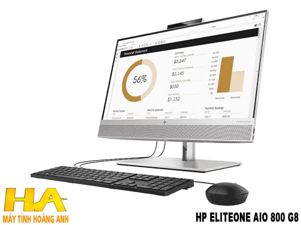 HP EliteOne AIO 800 G8 CPU Intel Core i5-11500 RAM 8GB DDR4 SSD 256GB NVME + HDD 500GB màn 23.8 inch FHD 1920x1080